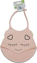 Baby Bib Nugget Αδιάβροχη Σαλιάρα Σιλικόνης με Κουμπί & Τσέπη Cangaroo