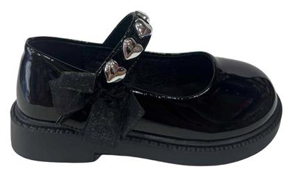 Παιδικές Μπαλαρίνες με Σκρατς Δερμάτινες Μαύρες Exe