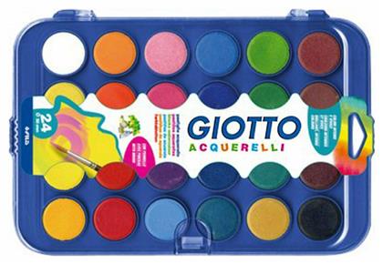 Acquerelli Σετ Νερομπογιές με Πινέλο 24 Χρωμάτων Giotto