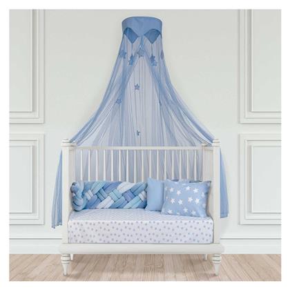 Κουνουπιέρα Κούνιας από Τούλι Γαλάζια 500x500x200εκ. Greenwich Polo Club