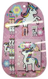 Μονοκερος Παιδικό Σετ Γραφικής Ύλης με Μολύβι, Ξύστρα, Γόμα και Σημειωματάριο 5τμχ Justnote