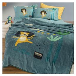 Nef-Nef Homeware Κουβέρτα Βελουτέ Wild Dance Stone Blue 220x160εκ. Nef Nef