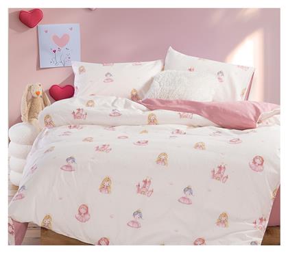 Nef-Nef Homeware Our Princess Σετ Παιδική Παπλωματοθήκη Μονή με Μαξιλαροθήκη Cream 160x240εκ. Nef Nef