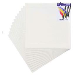 Καμβάς Καρτολίνο Λευκός Τετράγωνος με Σφήνες 10x10εκ. 280gr/m² 1τμχ Next