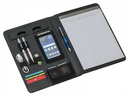 Ντοσιέ με Πιάστρα Συνεδρίου για Χαρτί A4 Μαύρο με Μπλοκ και Θήκες Next