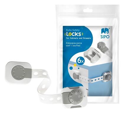 Ασφάλειες Ντουλαπιών & Συρταριών 6τμχ Sipo