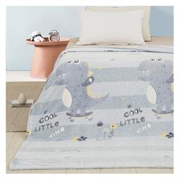 Κουβέρτα Fleece Dino 160x220cm Φωσφορίζουσα Γκρι Adam Home