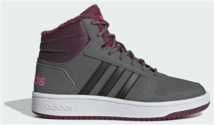 Αθλητικά Παιδικά Παπούτσια Μπάσκετ Hoops 2 Grey Five / Core Black / Screaming Pink Adidas από το MybrandShoes