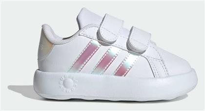 Grand Court Παιδικά Sneakers με Σκρατς Λευκά Adidas από το Modivo