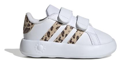 Grand Court Παιδικά Sneakers με Σκρατς Λευκά Adidas