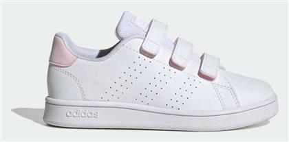 Παιδικά Sneakers Advantage Court Lifestyle Hook--loop με Σκρατς Λευκά Adidas