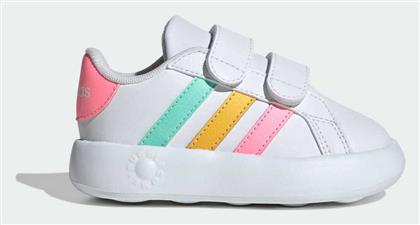 Παιδικά Sneakers Grand Court 2.0 με Σκρατς Λευκά Adidas