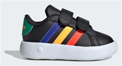 Παιδικά Sneakers Grand Court 2.0 με Σκρατς Μαύρα Adidas