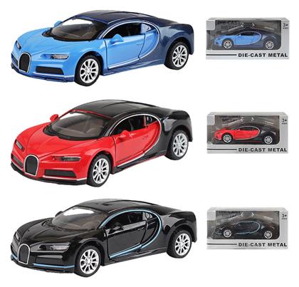 Αυτοκινητάκι 1:36 Die Cast Bughati για 3+ Ετών Pull Back (Διάφορα Σχέδια) 1τμχ 70-2299 902319 - ToyMarkt