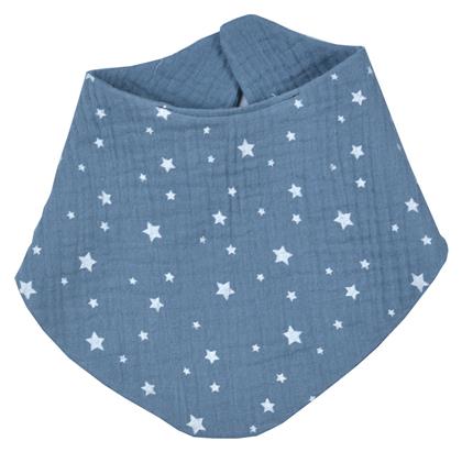 Μπαντάνα από 100% Βαμβάκι με Αυτοκόλλητο Muslin Blue Baby Oliver