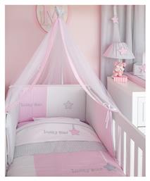 Σετ Κούνιας Lucky Star Des. 308 6τμχ Pink Baby Oliver