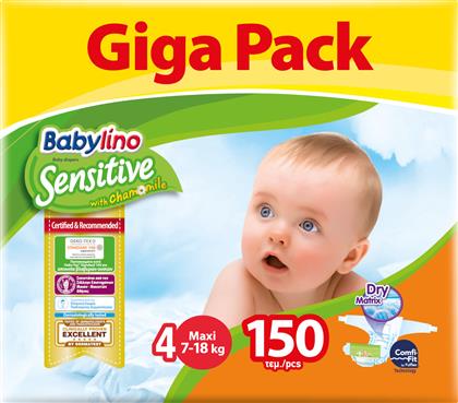Babylino Babylino Sensitive No4 (7-18kg) Giga Pack 150τμχ από το Pharm24