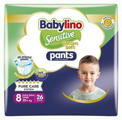 Sensitive Cotton Soft Πάνες Βρακάκι No. 8 για 20+kg 26τμχ Babylino από το Pharm24