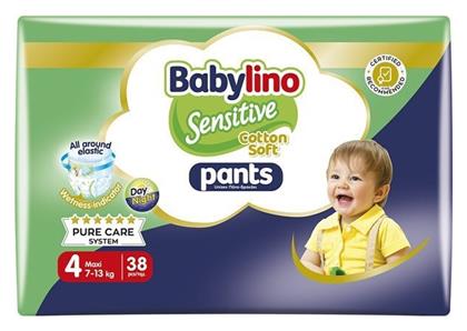 Sensitive Cotton Soft Pants Πάνες Βρακάκι No. 4 για 7-13kg 38τμχ Babylino από το Pharm24