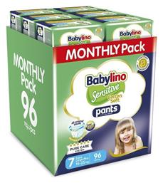 Πάνες Βρακάκι Cotton Soft Sensitive Monthly Pack No. 7 για 15-25kg 96τμχ Babylino