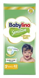 Sensitive Πάνες με Αυτοκόλλητο No. 5+ για 13-27kg 42τμχ Babylino