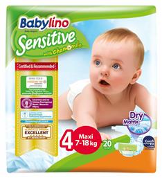 Sensitive With Chamomile Πάνες με Αυτοκόλλητο No. 4 για 7-18kg 20τμχ Babylino από το Pharm24