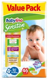 Sensitive With Chamomile Πάνες με Αυτοκόλλητο No. 4+ για 9-20kg 46τμχ Babylino