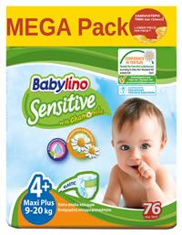 Sensitive With Chamomile Πάνες με Αυτοκόλλητο No. 4+ για 9-20kg 76τμχ Babylino από το Pharm24