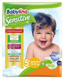 Sensitive With Chamomile Πάνες με Αυτοκόλλητο No. 5+ για 13-27kg 16τμχ Babylino από το Pharm24