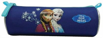 Frozen Anna & Elsa Κασετίνα Βαρελάκι με 1 Θήκη Μπλε Bagtrotter