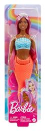 Mermaid with Colorful Hair, Tails and Headband Accessories Dark Orange Dreamtopia για 3+ Ετών Barbie