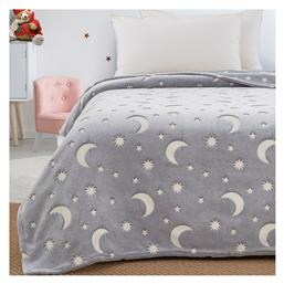 Κουβέρτα Fleece Art 160x220εκ. Φωσφορίζουσα Γκρι Beauty Home