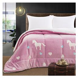 Παιδικό Κουβερτοπάπλωμα Φωσφορίζον Μονό 6272 Ροζ 160x220εκ. Beauty Home