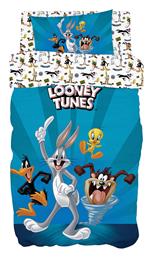 Σετ Παιδικό Πάπλωμα Μονό με Μαξιλαροθήκη Looney Tunes 6188 Μπλε 160x240εκ. Beauty Home