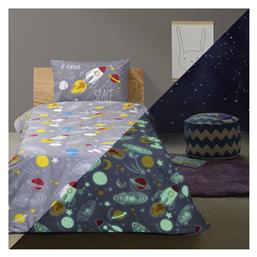 Σετ Σεντόνια Μονά από Βαμβάκι & Πολυεστέρα Scope Art Grey 170x240cm Beauty Home