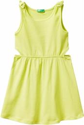 Benetton Παιδικό Φόρεμα Αμάνικο Κίτρινο