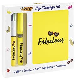 Σετ Γραφείου με Σημειωματάριο και Στυλό Fabulous Kit 3τμχ Bic