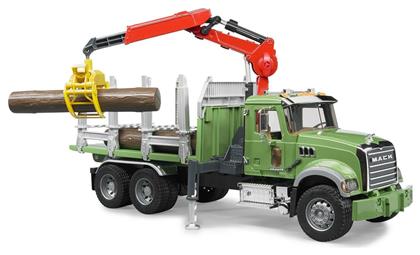 Φορτηγό Mack Granite Timber Truck with 3 Trunks για 3+ Ετών Bruder