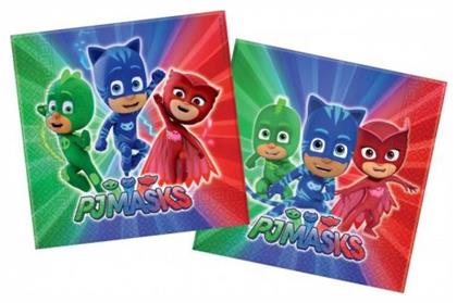 Χαρτοπετσέτες PJ Masks Χαρτοπετσέτες Δίφυλλες Πολύχρωμες 33x33εκ. 20τμχ - Procos