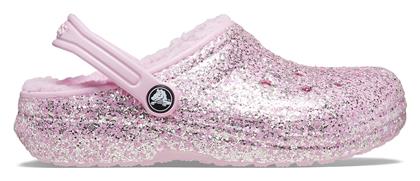 Ανατομικές Παιδικές Παντόφλες Ροζ Classic Lined Glitter Clog Crocs από το Spartoo