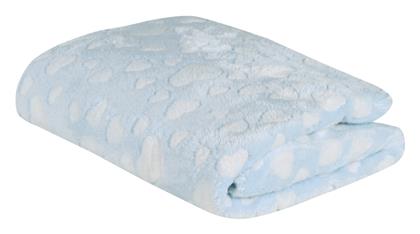 Κουβέρτα Αγκαλιάς & Λίκνου Fleece Light Blue 75x100εκ. Das Home