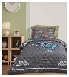 Παιδικό Κουβερλί Μονό Cream, Grey 160x220εκ. Das Home