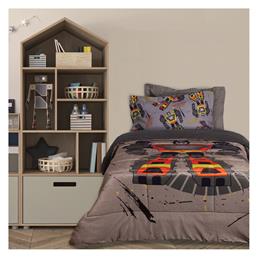 Παιδικό Κουβερτοπάπλωμα Μονό με Γέμιση Hollowfiber Grey 160x220εκ. Das Home
