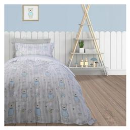 Σετ Παιδική Παπλωματοθήκη Μονή με Μαξιλαροθήκη Βαμβακερή Γκρι 160x240εκ. Das Home