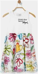Desigual Παιδικό Φόρεμα Floral Αμάνικο Λευκό από το Modivo