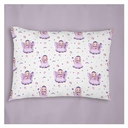 Bebe Βρεφική Μαξιλαροθήκη από 100% Βαμβάκι White-Lilac 35x45εκ. Dimcol