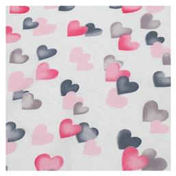 Hearts Πάνα Αγκαλιάς Χασέ 12 Pink 80x80cm Dimcol