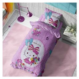 Dimcol Hello Kitty 170 Σετ Σεντόνια Μονά Βαμβακερά Pink 160x240cm 3τμχ