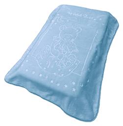 Κουβέρτα Κούνιας Bebe Βελουτέ Baby Blue 140x110εκ. Dimcol