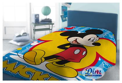 Κουβέρτα Πικέ Disney Mickey 160x240cm Πολύχρωμη Dimcol